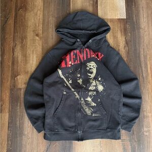 Vintage Y2K Jimi Hendrix Zip Up Hoodie Men’s Medium